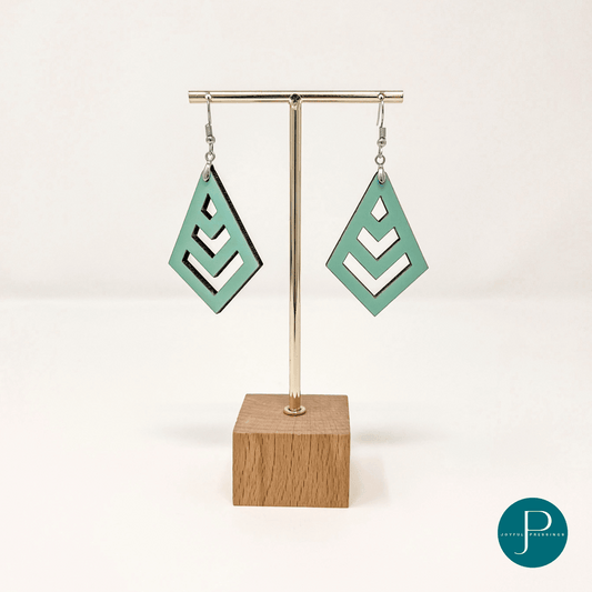 Teal Macrame Earrings